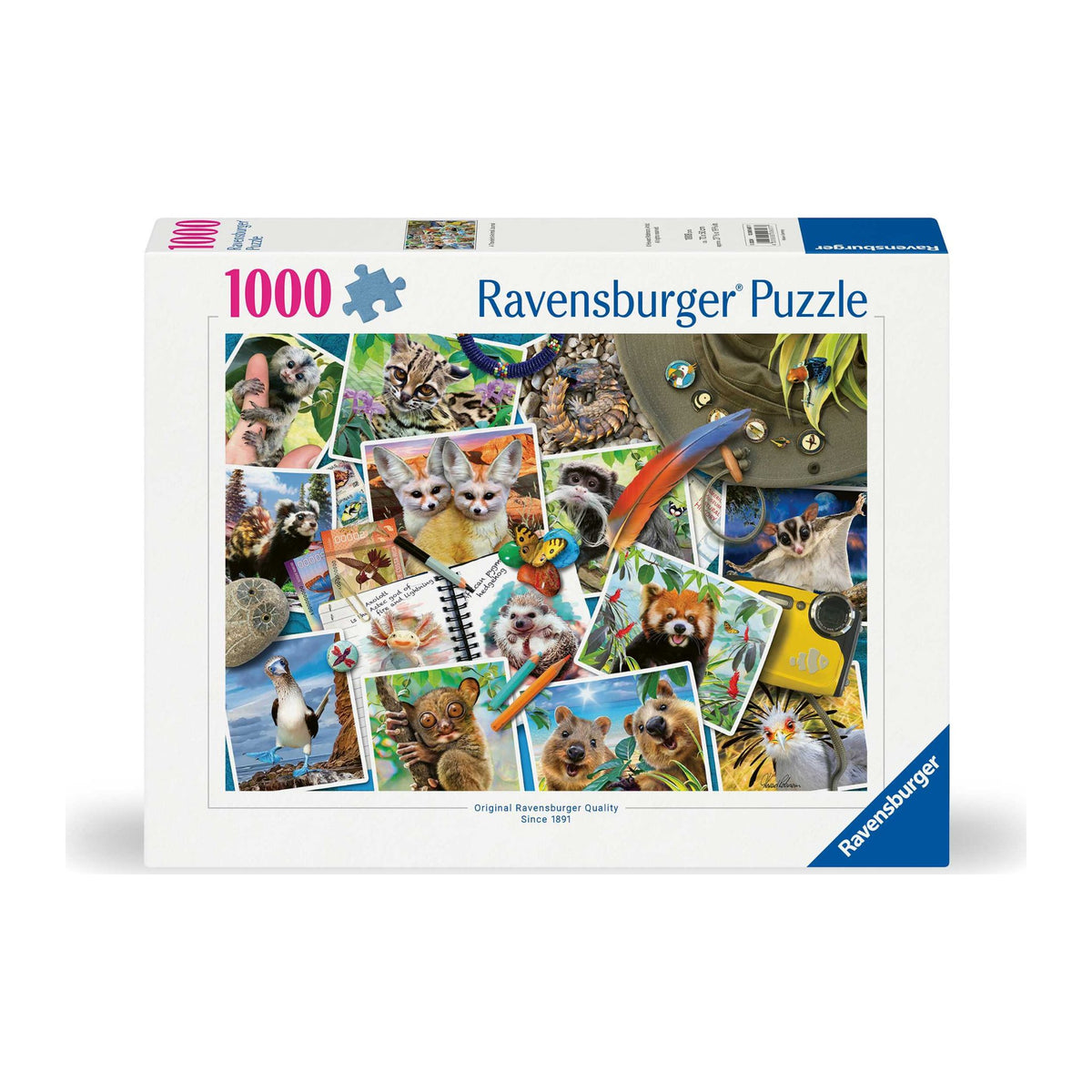 A Traveler's Animal Journal 1000 piece jigsaw puzzle by Ravensburger