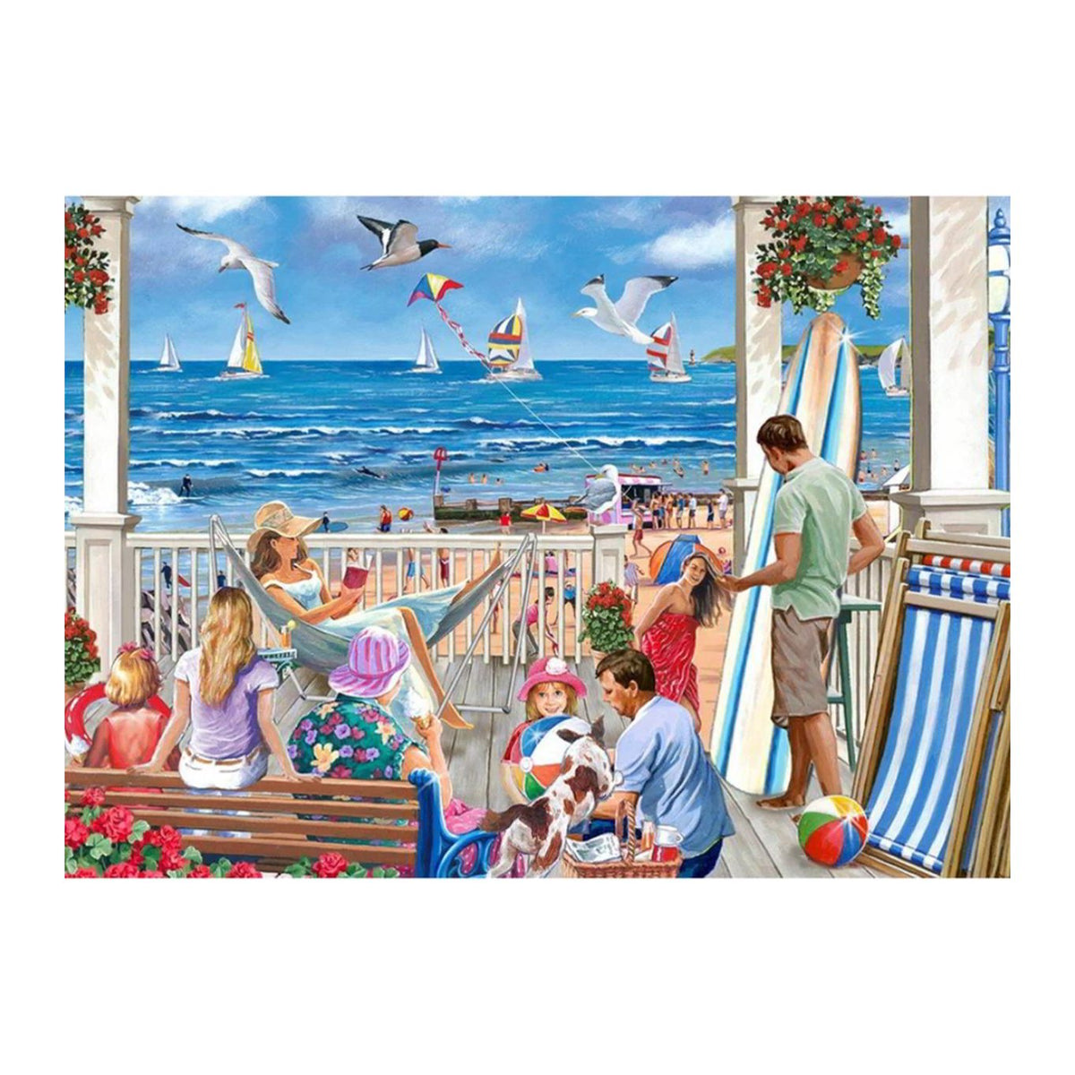 All On Deck 1000 piece jigsaw puzzle by House of Puzzles, alternate view