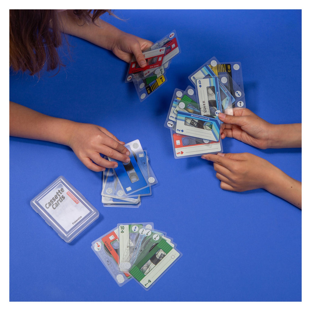 Cassette Tape Playing Cards by Kikkerland, alternate view