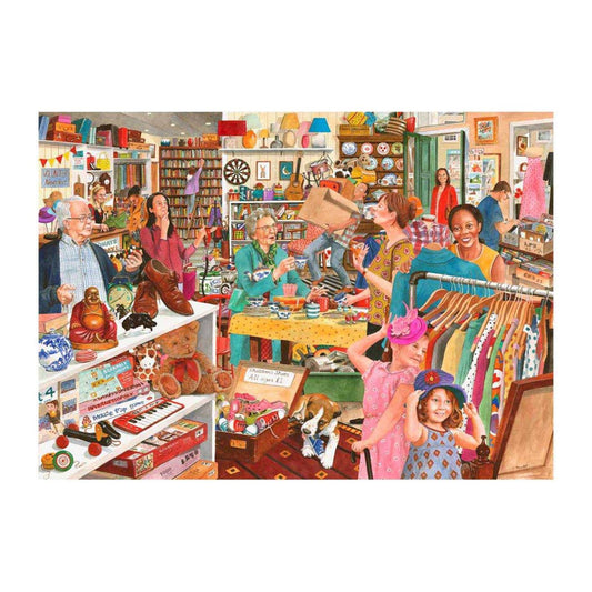 Charity Bargains 1000 piece jigsaw puzzle by House of Puzzles, alternate view