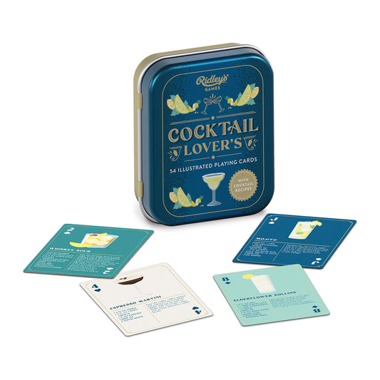 Cocktail Lover's Playing Cards in Metal Tin by Ridleys, alternate view