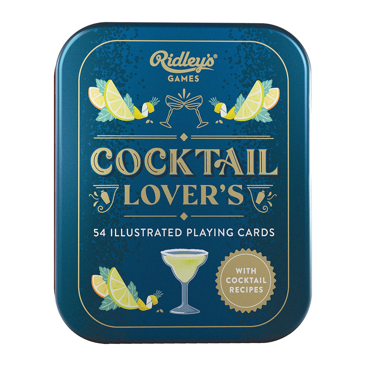 Cocktail Lover's Playing Cards in Metal Tin by Ridleys