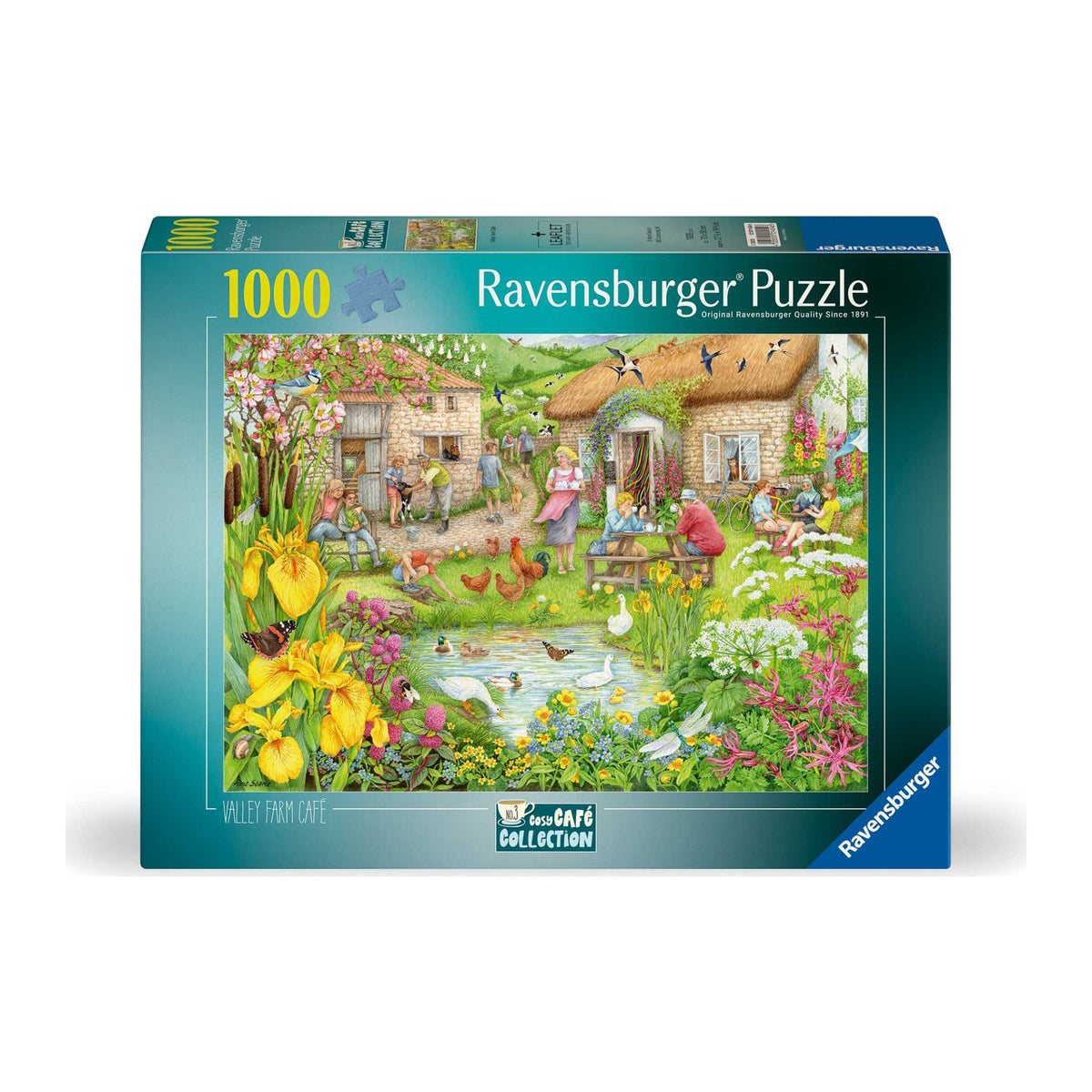 Cosy Cafe No. 3: Farm Cafe 1000 piece jigsaw puzzle by Ravensburger