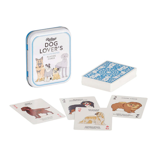 Dog Lover's Playing Cards in Metal Tin by Ridleys, alternate view