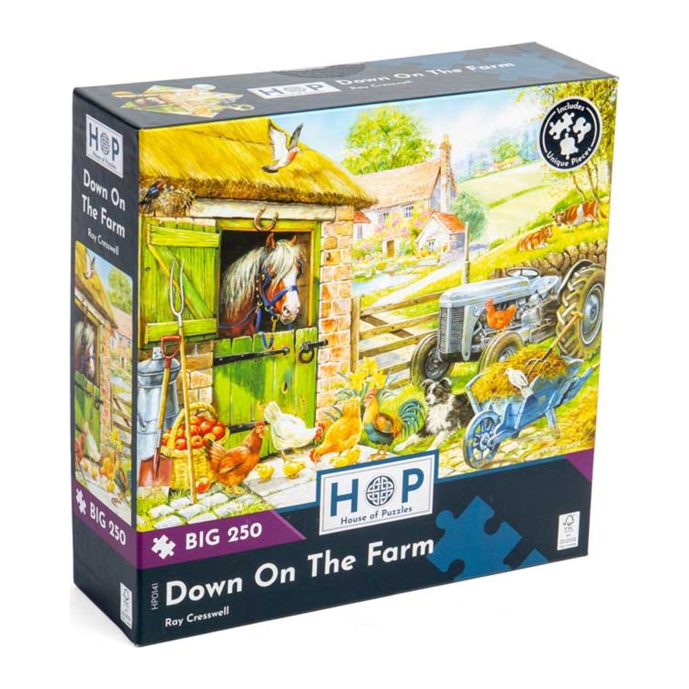 Down on the Farm 250 large piece jigsaw puzzle by House of Puzzles