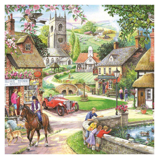 Feeding the Ducks 1000 piece jigsaw puzzle by House of Puzzles, alternate view