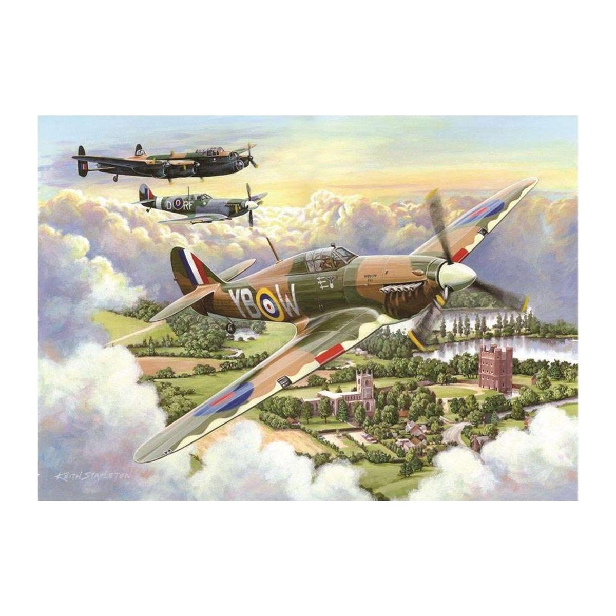 Final Approach 500 large piece jigsaw puzzle by House of Puzzles, alternate view