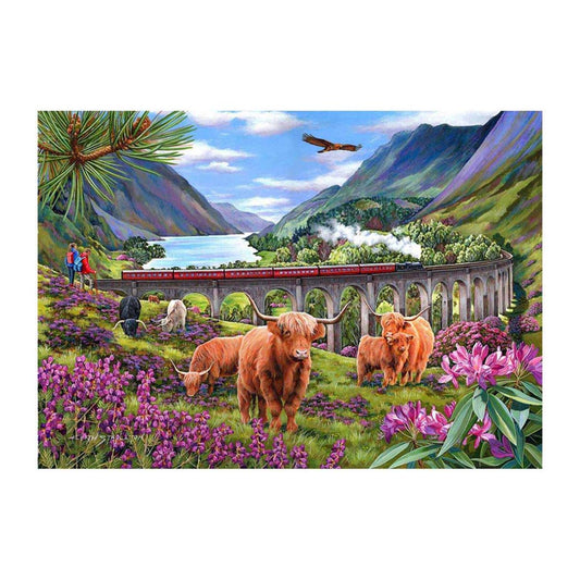 Glenfinnan Ladies 500 large piece jigsaw puzzle by House of Puzzles, alternate view