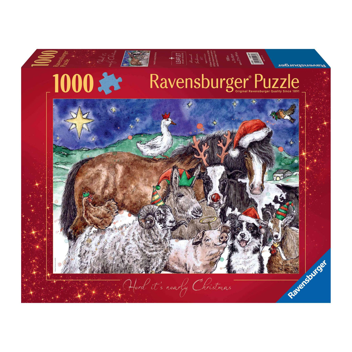 Heard It's Nearly Christmas 1000 piece jigsaw puzzle by Ravensburger