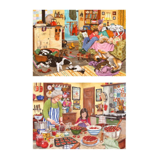 Heart of the Home 2 x 500 large piece jigsaw puzzles by House of Puzzles, alternate view