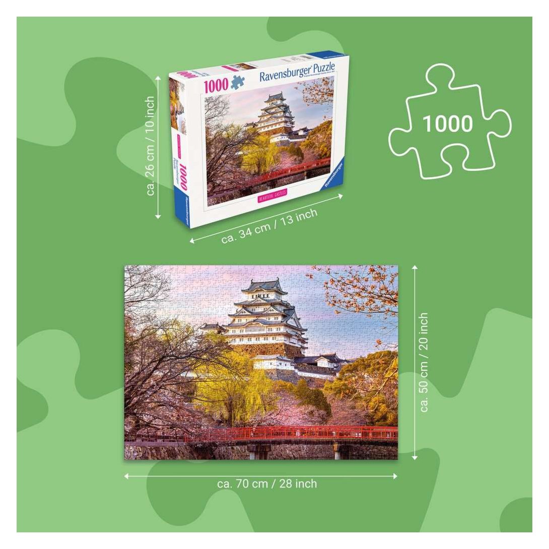 Himeji Castle, Japan 1000 piece jigsaw puzzle by Ravensburger, alternate view