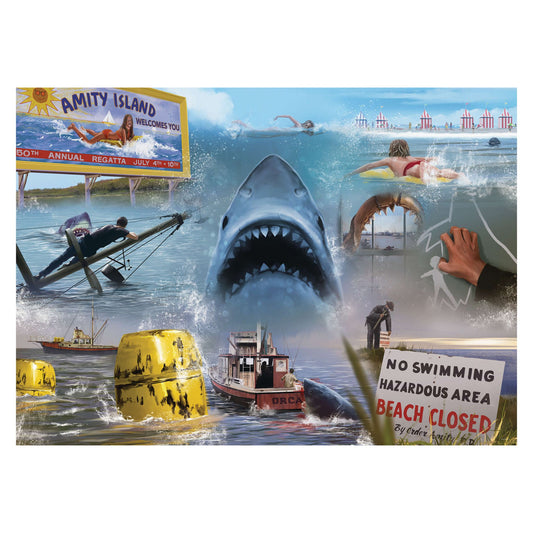 Jaws 1000 piece jigsaw puzzle by Ravensburger, alternate view