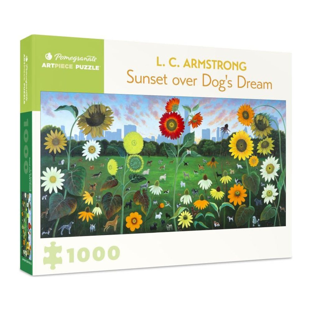 L.C. Armstrong: Sunset over Dog's Dream 1000 piece jigsaw puzzle by Pomegranate
