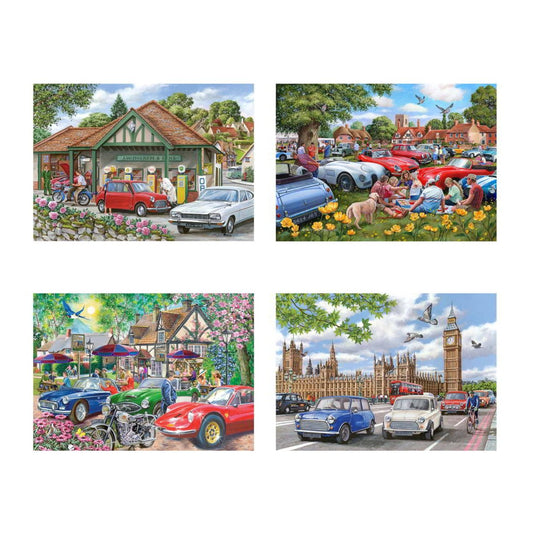 Nice Day for a Drive 4 x 500 piece jigsaw puzzles by House of Puzzles, alternate view