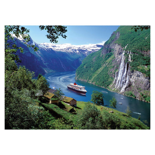 Norwegian Fjord 1000 piece jigsaw puzzle by Ravensburger, alternate view