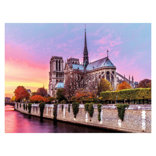 Picturesque Notre Dame 1500 piece jigsaw puzzle by Ravensburger, alternate view