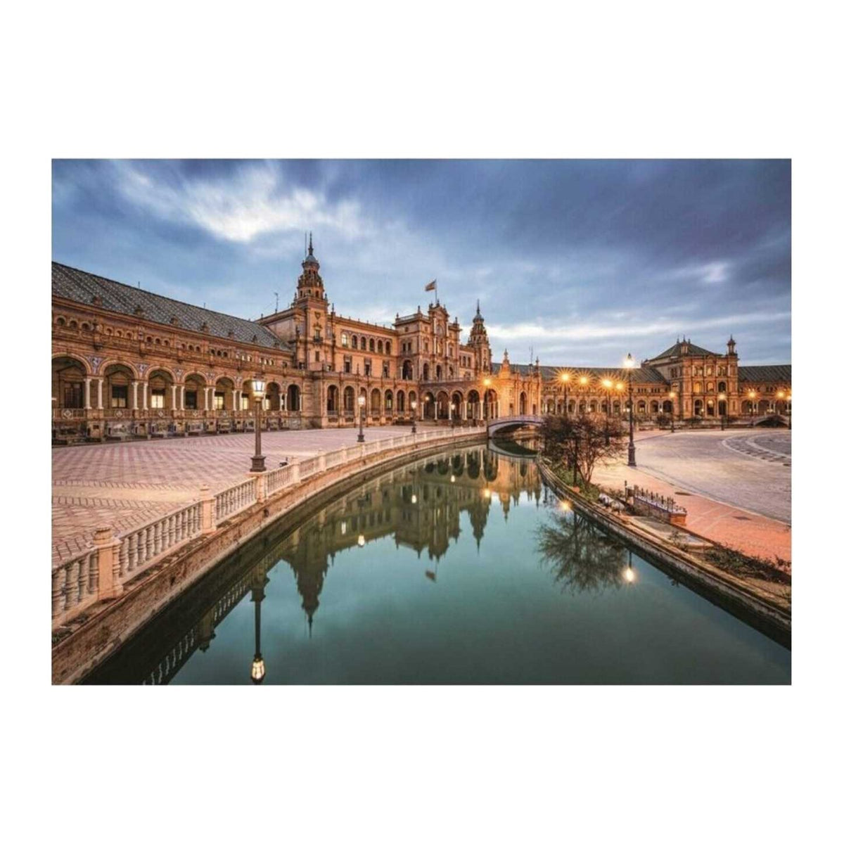 Plaza de España, Seville 1000 piece jigsaw puzzle by Ravensburger, alternate view