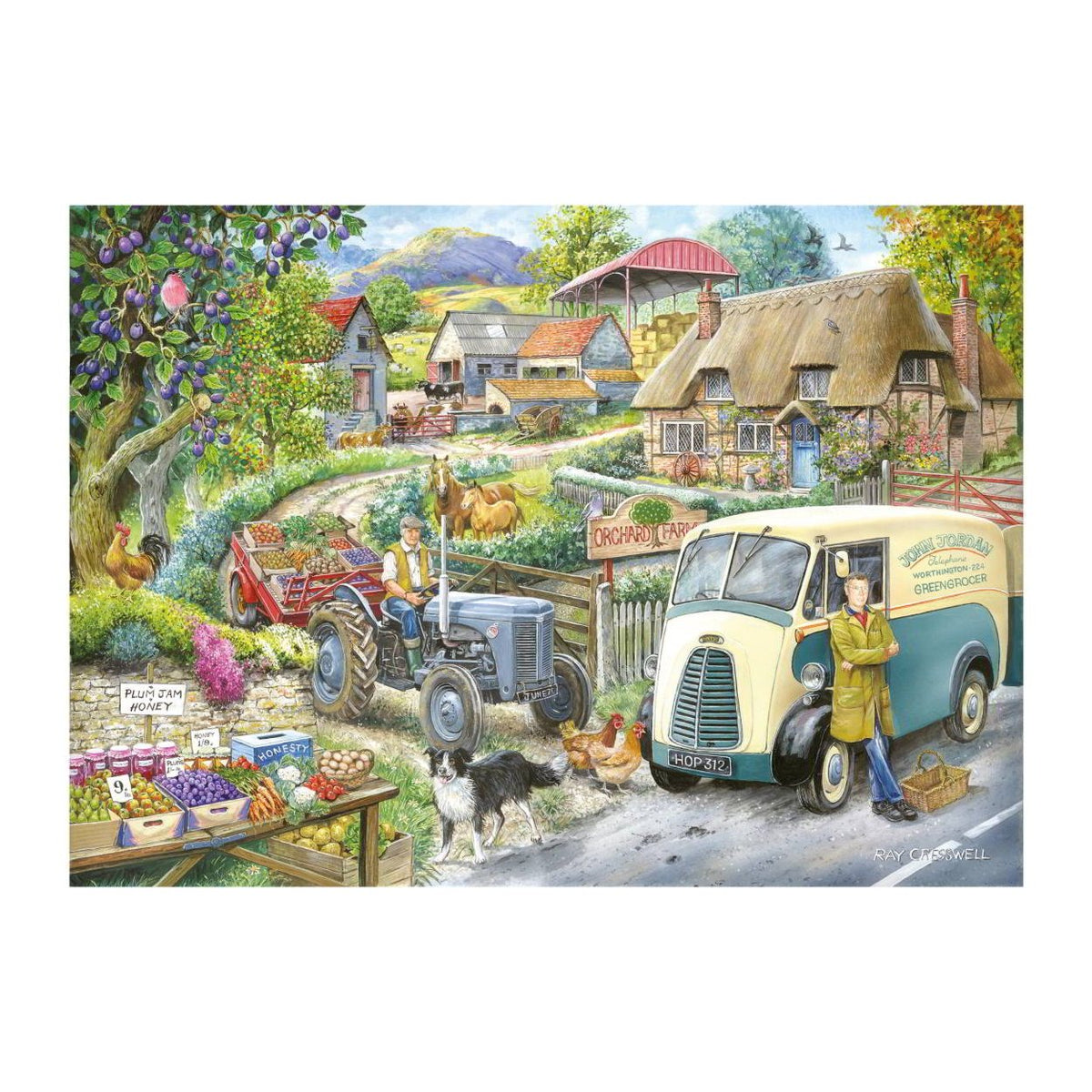 Plum Jam 500 piece jigsaw puzzle by House of Puzzles, alternate view