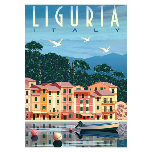 Postcard from Liguria, Italy 1000 piece jigsaw puzzle by Ravensburger, alternate view