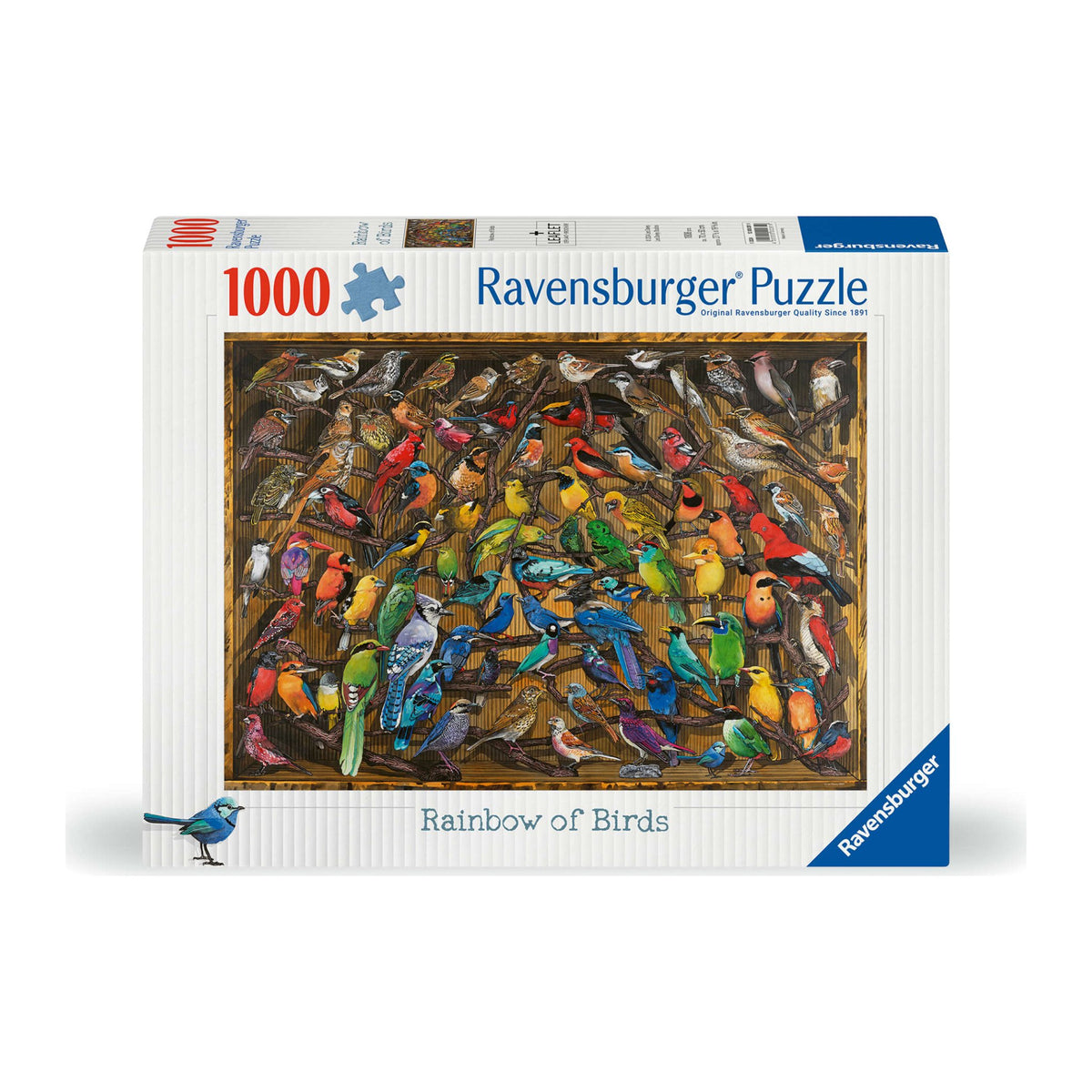 Rainbow of Birds 1000 piece jigsaw puzzle by Ravensburger