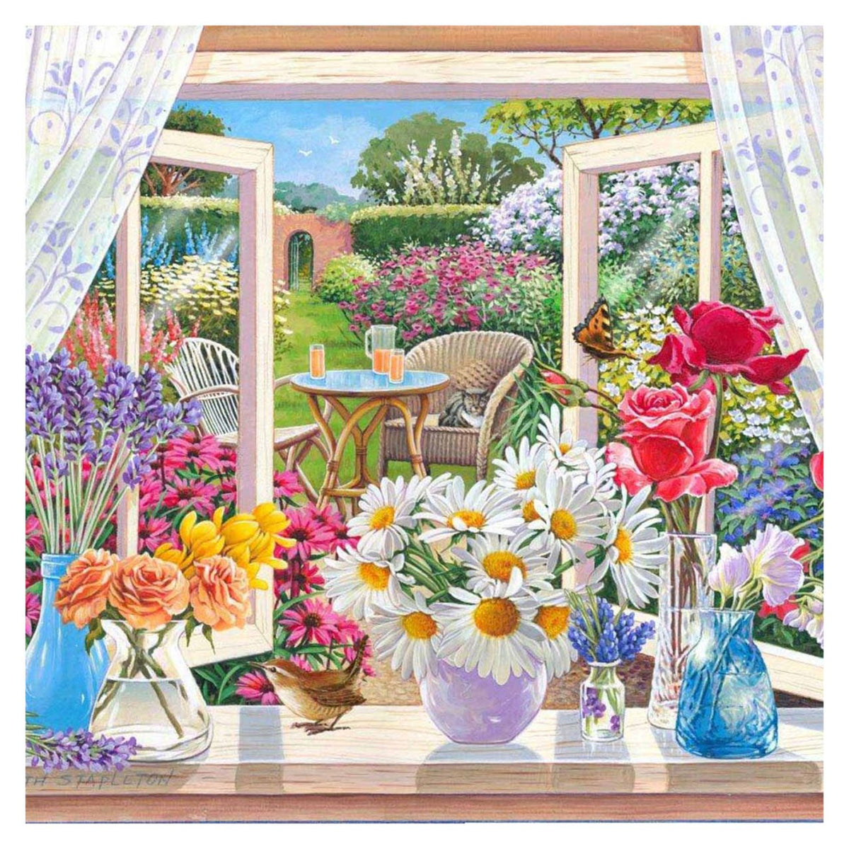 Summer Breeze 250 large piece jigsaw puzzle by House of Puzzles, alternate view