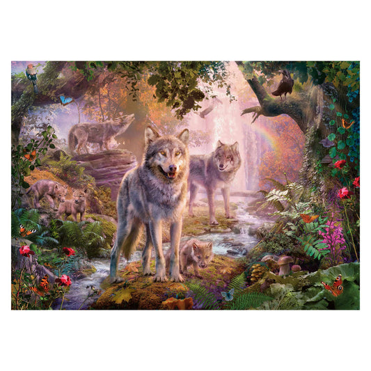 Summer Wolves 1000 piece jigsaw puzzle by Ravensburger, alternate view