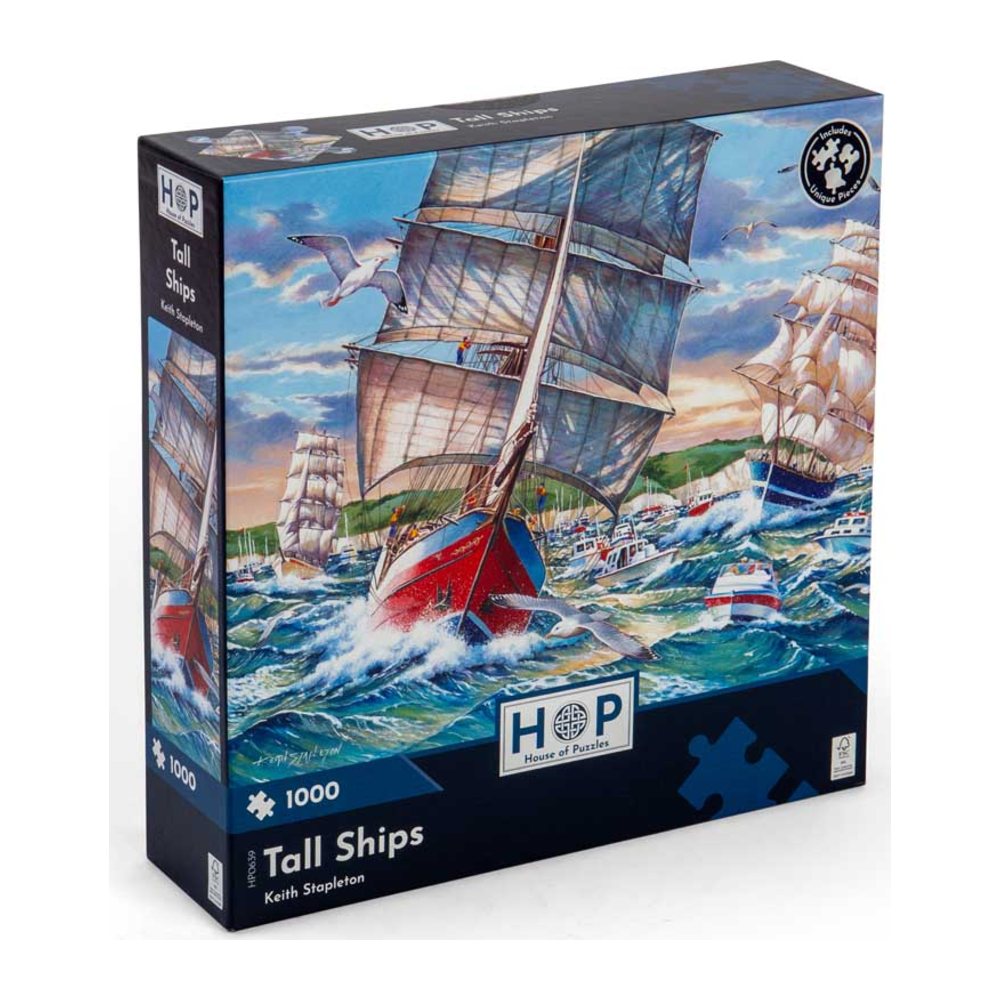 Tall Ships 1000 piece jigsaw puzzle by House of Puzzles