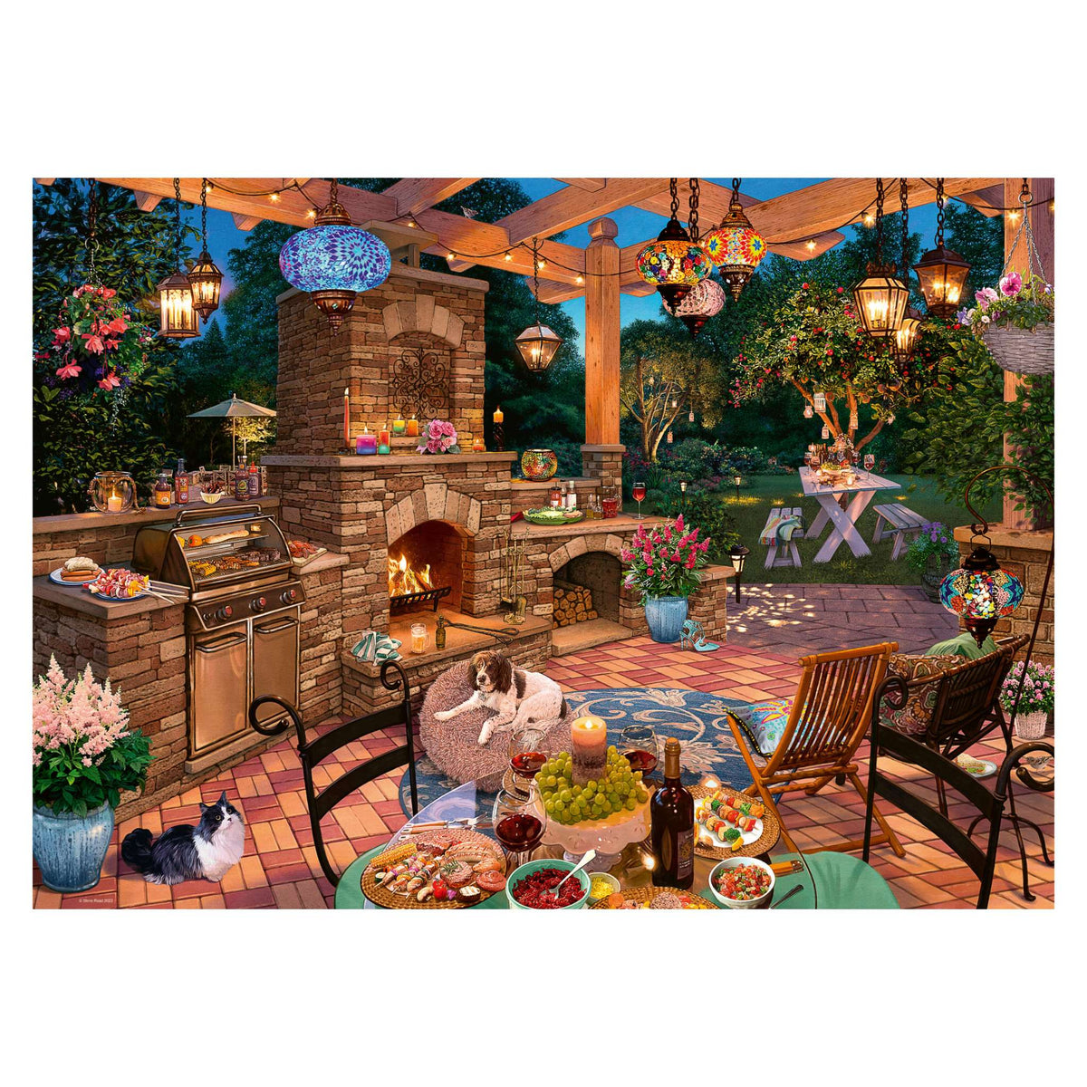 My Haven No. 10: The Garden Kitchen 1000 piece jigsaw puzzle by Ravensburger, alternate view