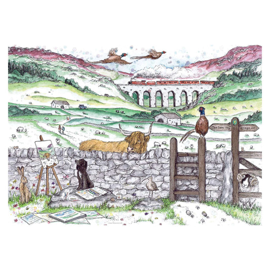 Yorkshire Dales 1000 piece jigsaw puzzle by Ravensburger, alternate view