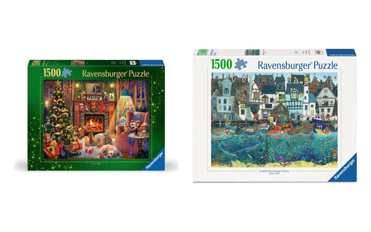 Christmas Eve and A Bustling Fantasy Port 1500 piece jigsaw puzzles by Ravensburger
