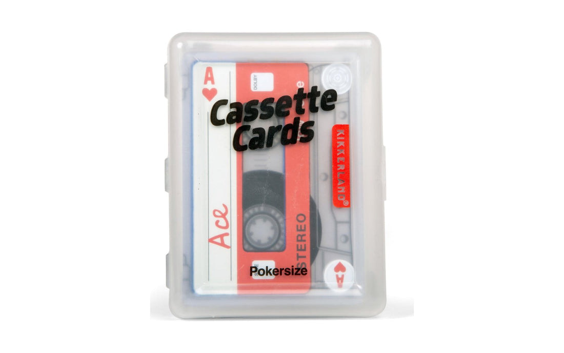 Cassette Tape Playing Cards in a clear case