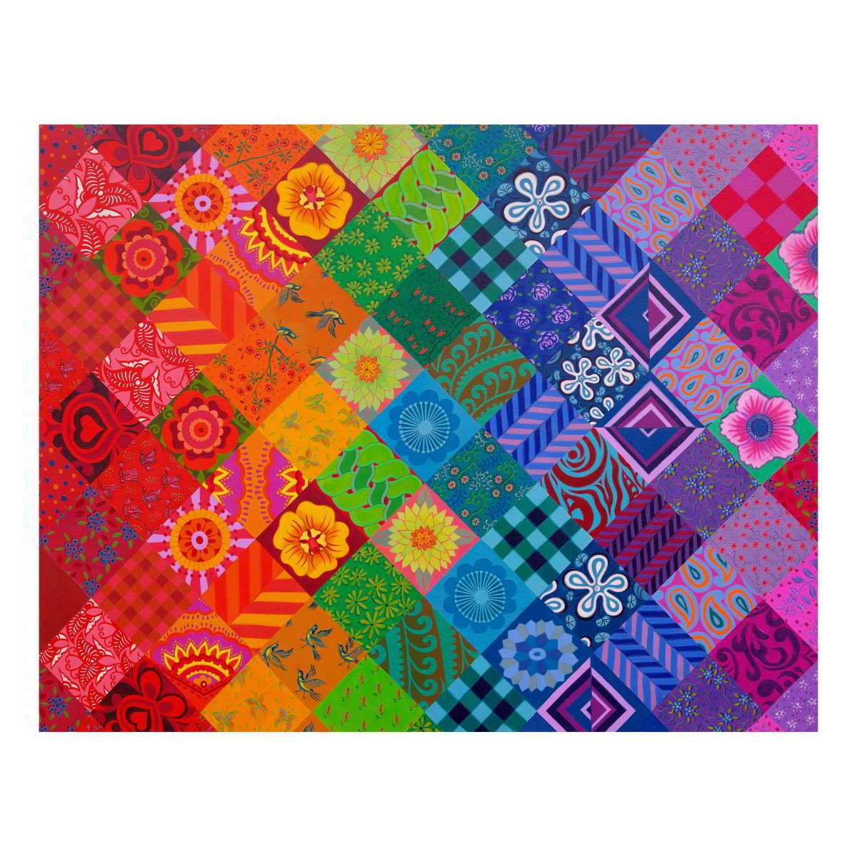 Patchwork Rainbow: the 1,000 piece puzzle for people who love colour