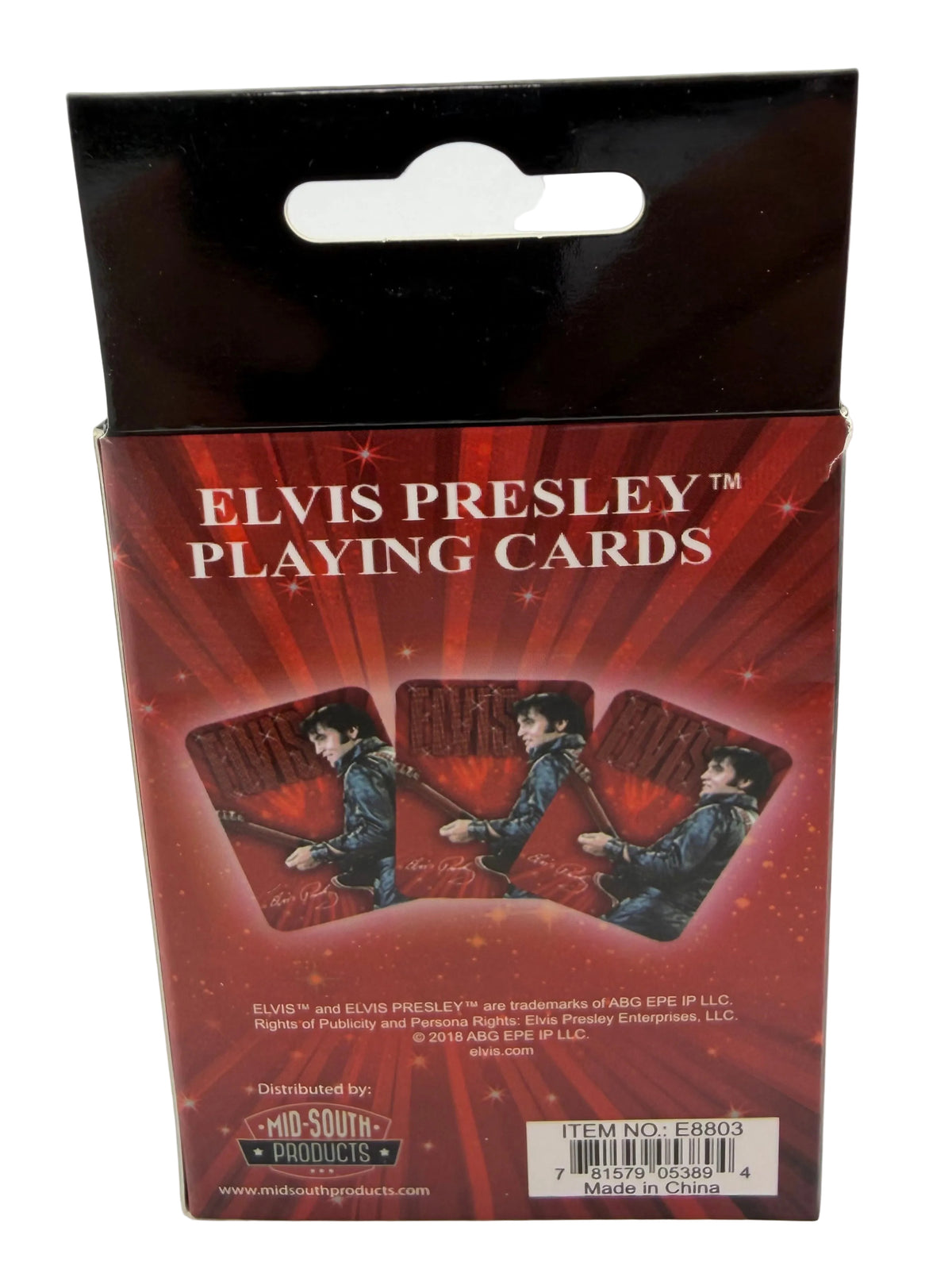 Elvis Presley Playing Cards - Black Leather ELVIS