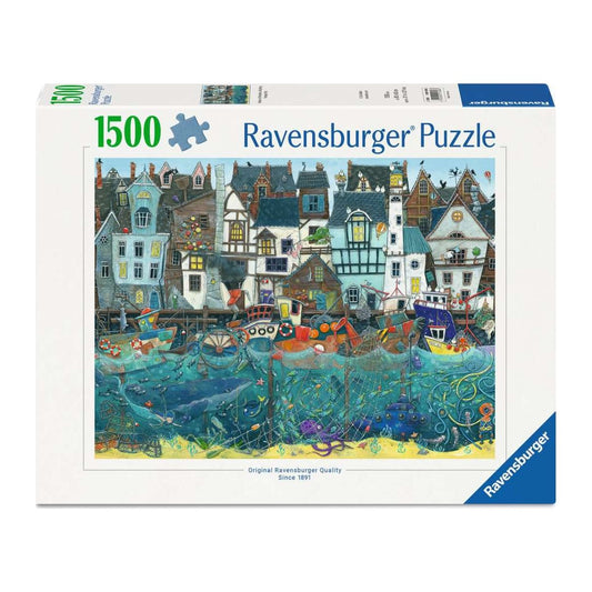 A Bustling Fantasy Port 1500 piece jigsaw puzzle by Ravensburger