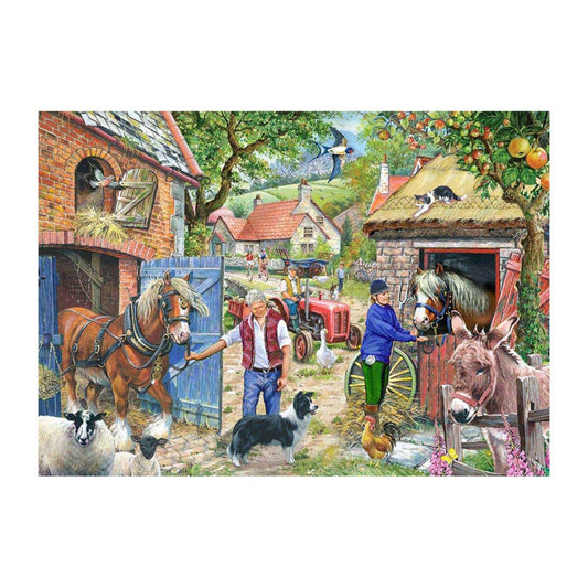 Appletree Lane 1000 piece jigsaw puzzle by House of Puzzles, alternate view