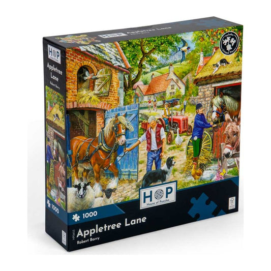 Appletree Lane 1000 piece jigsaw puzzle by House of Puzzles