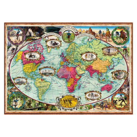 Around the World by Bike 1000 piece jigsaw puzzle by Ravensburger, alternate view