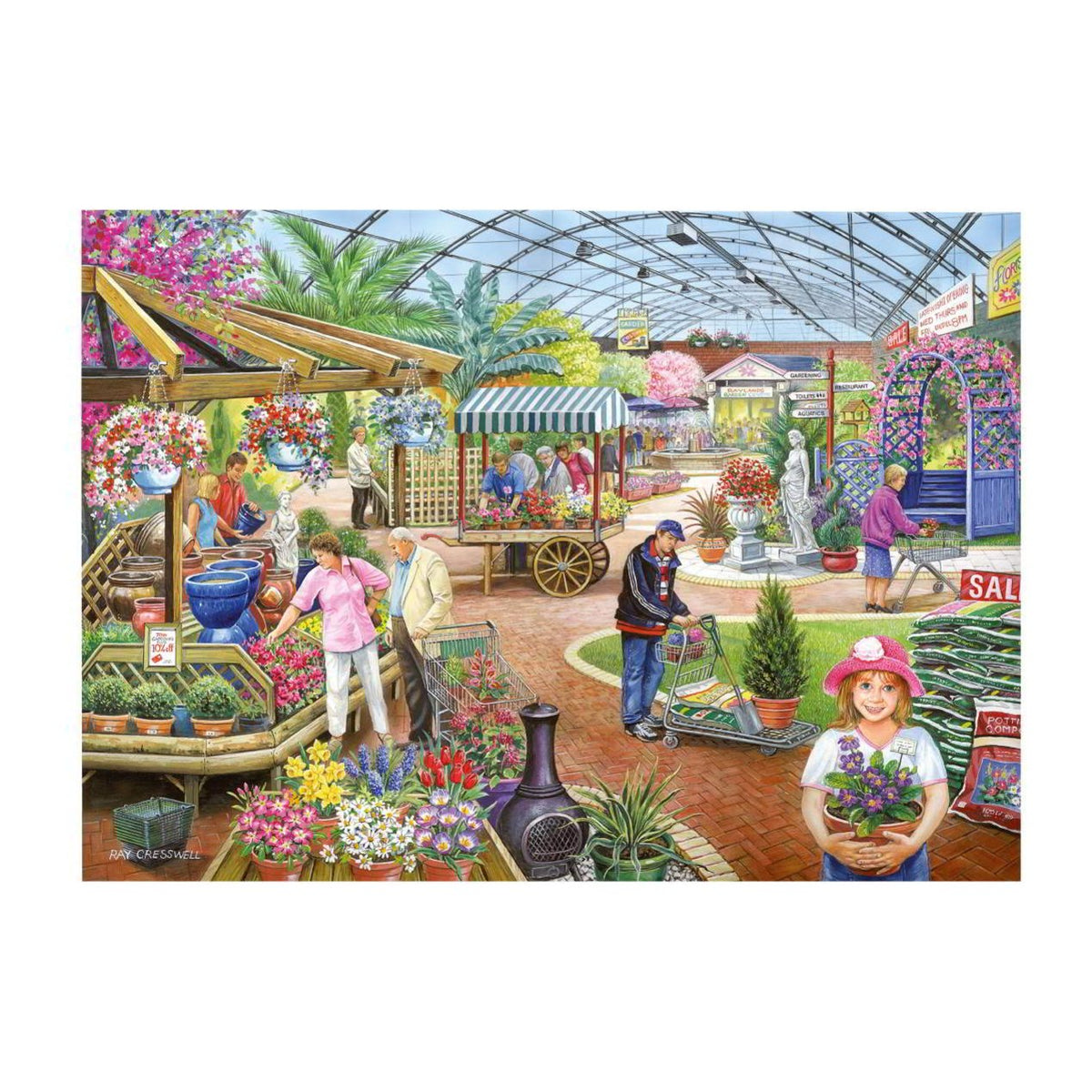 At the Garden Centre 500 piece jigsaw puzzle by House of Puzzles, alternate view