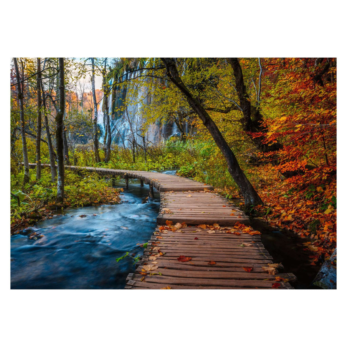 Autumnal Forest Path 1000 piece jigsaw puzzle by Ravensburger, alternate view