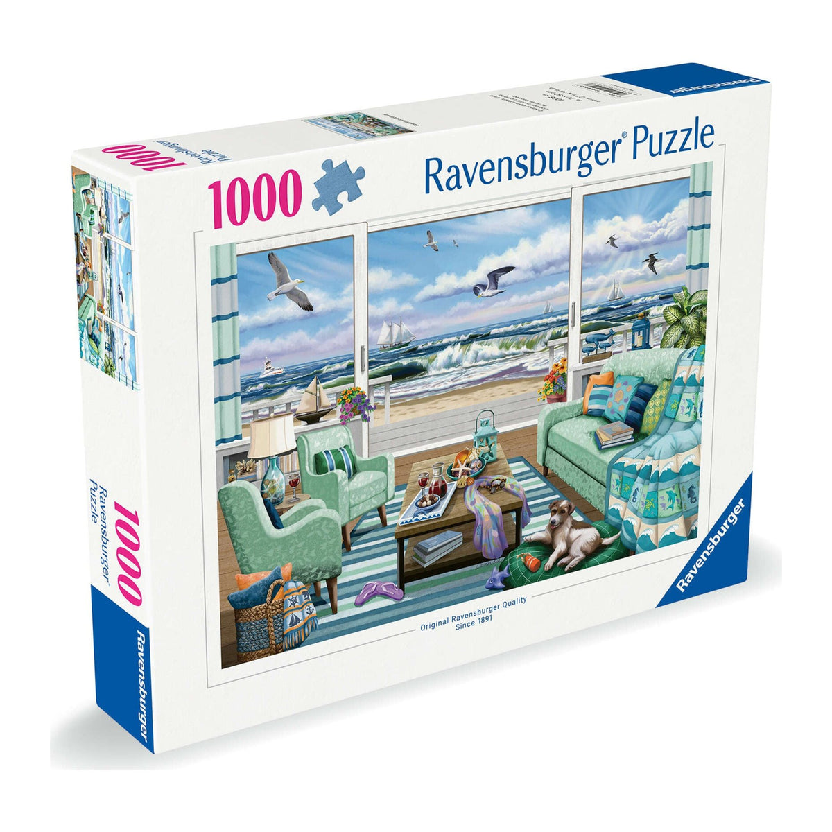 Beachfront Getaway 1000 piece jigsaw puzzle by Ravensburger, alternate view