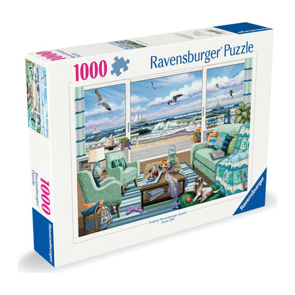 Beachfront Getaway 1000 piece jigsaw puzzle by Ravensburger, alternate view