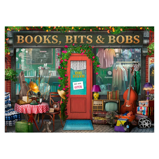 Books, Bits and Bobs 1000 piece jigsaw puzzle by Ravensburger, alternate view