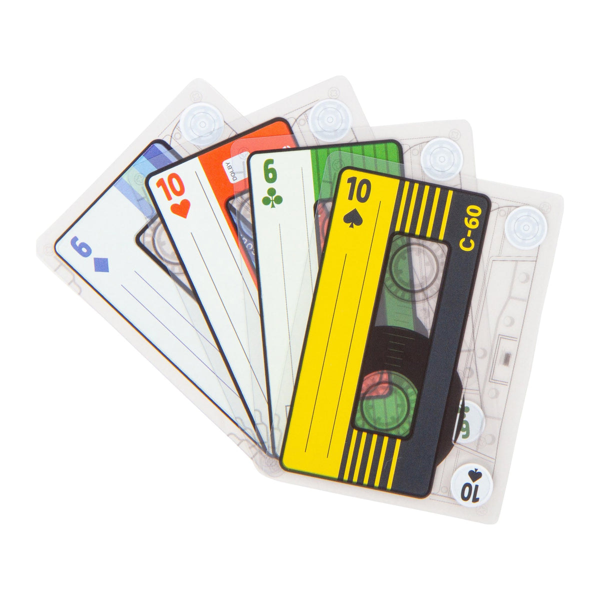 Cassette Tape Playing Cards by Kikkerland, alternate view