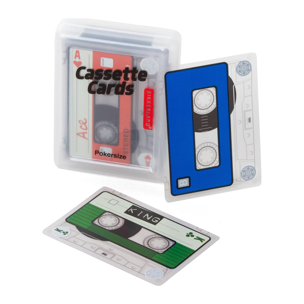 Cassette Tape Playing Cards by Kikkerland, alternate view
