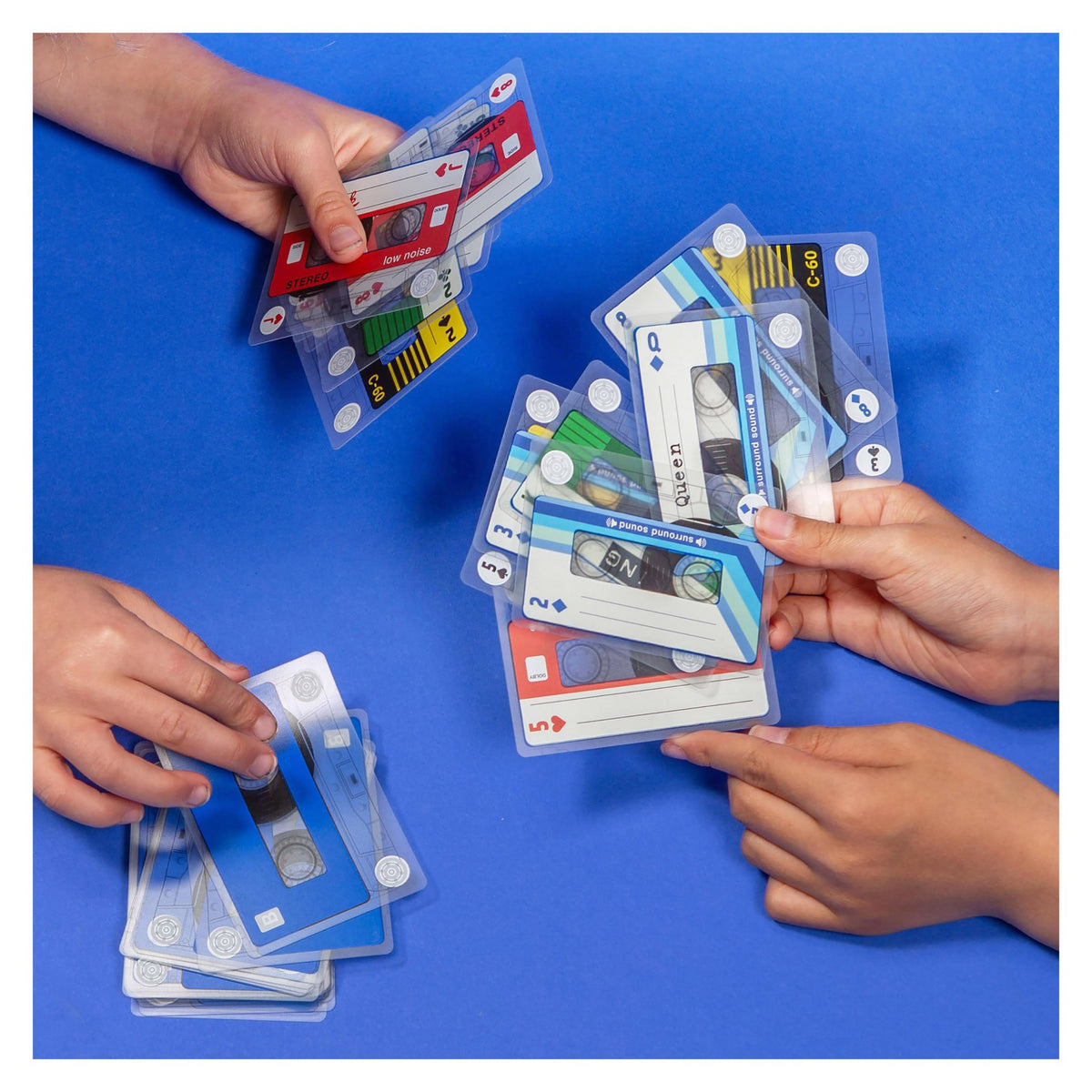 Cassette Tape Playing Cards by Kikkerland, alternate view
