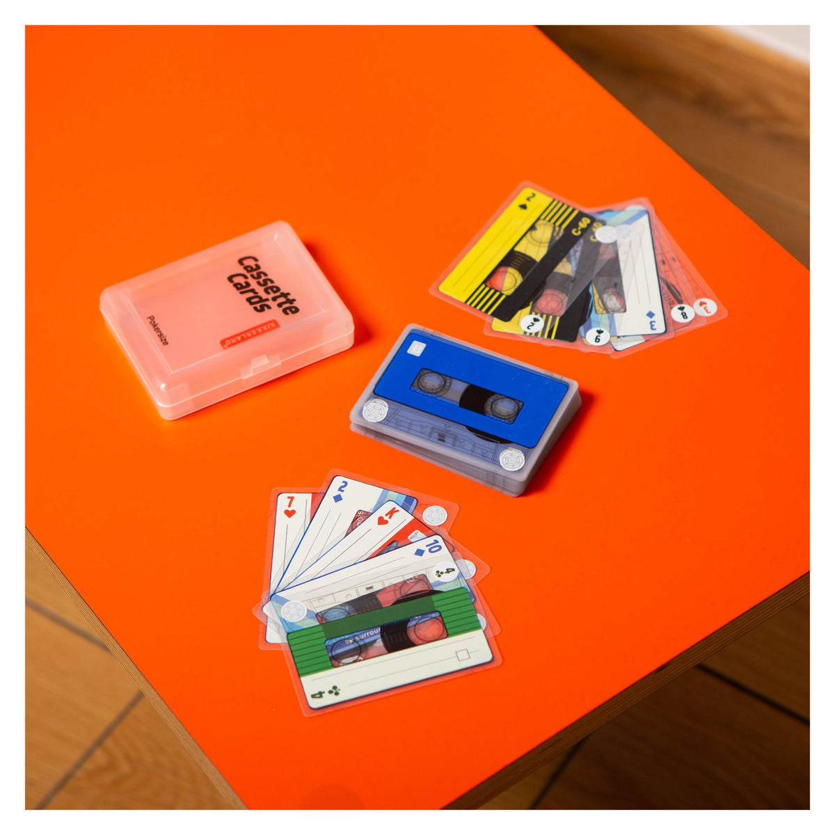 Cassette Tape Playing Cards by Kikkerland, alternate view