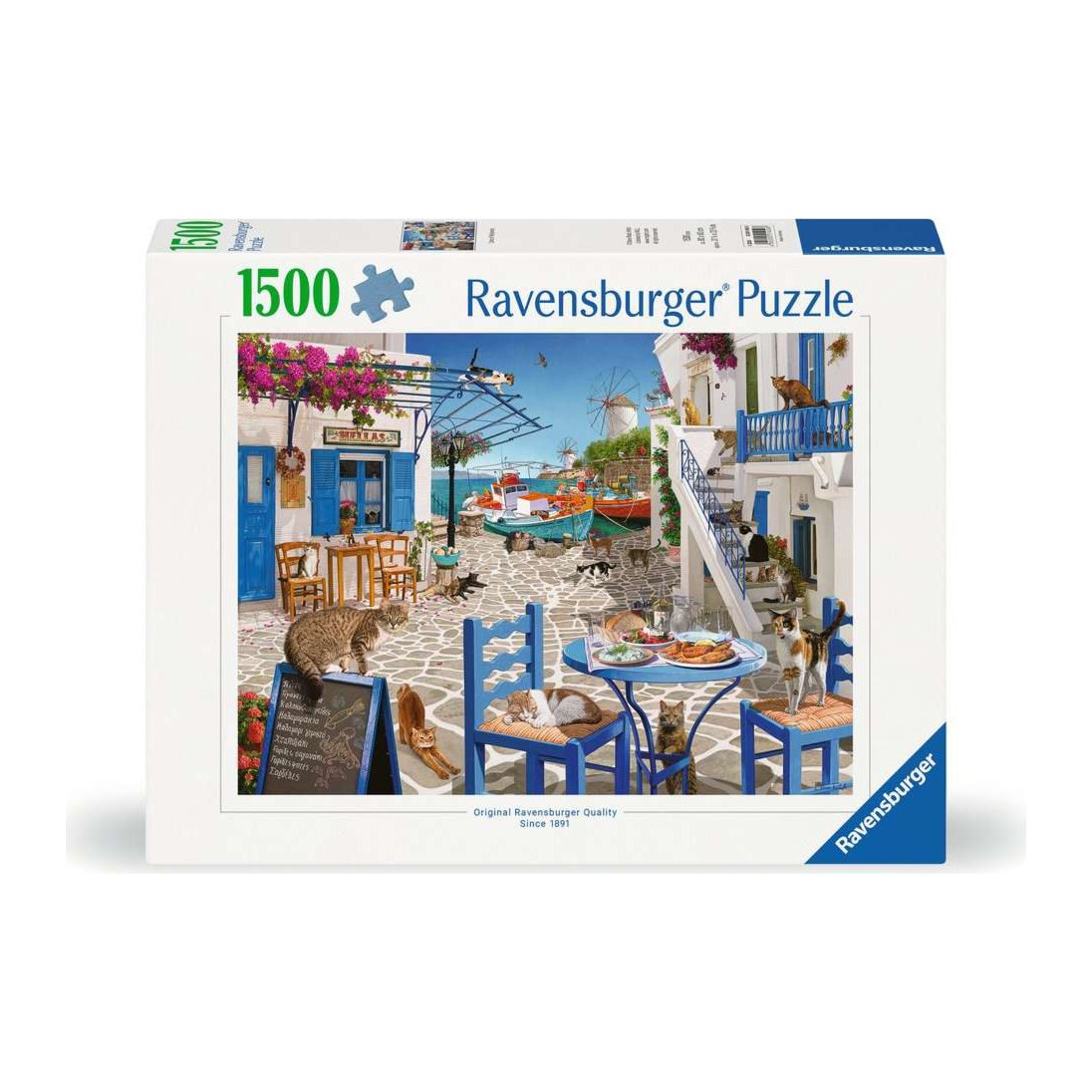Cats of Mykonos 1500 piece jigsaw puzzle by Ravensburger