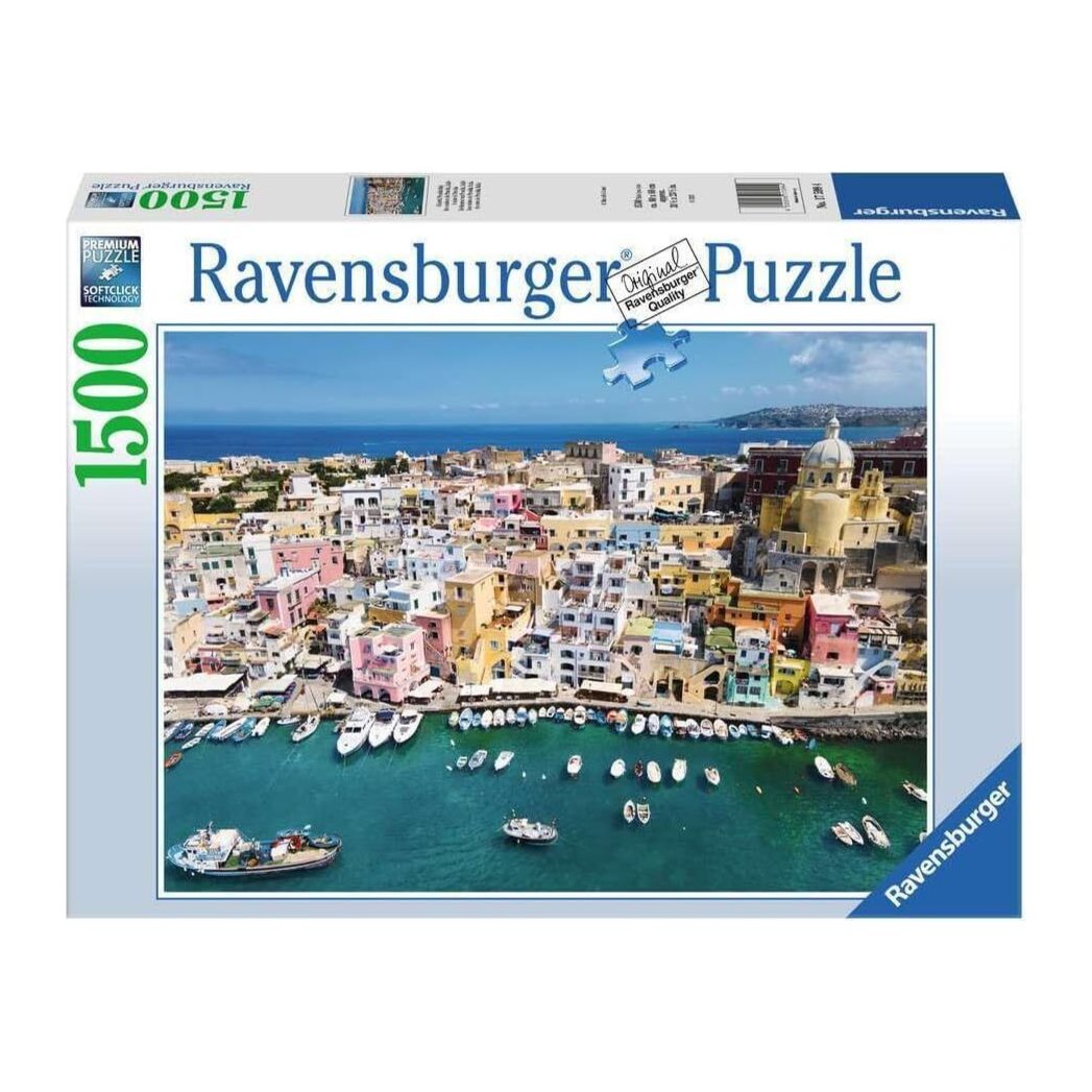 Colorful Procida, Italy 1500 piece jigsaw puzzle by Ravensburger
