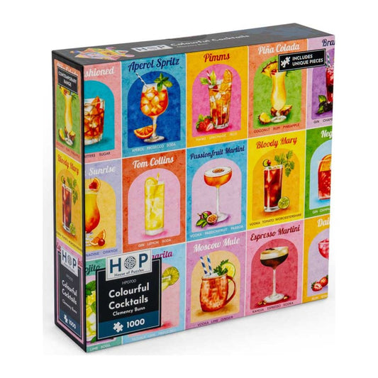 Colourful Cocktails 1000 piece jigsaw puzzle by House of Puzzles