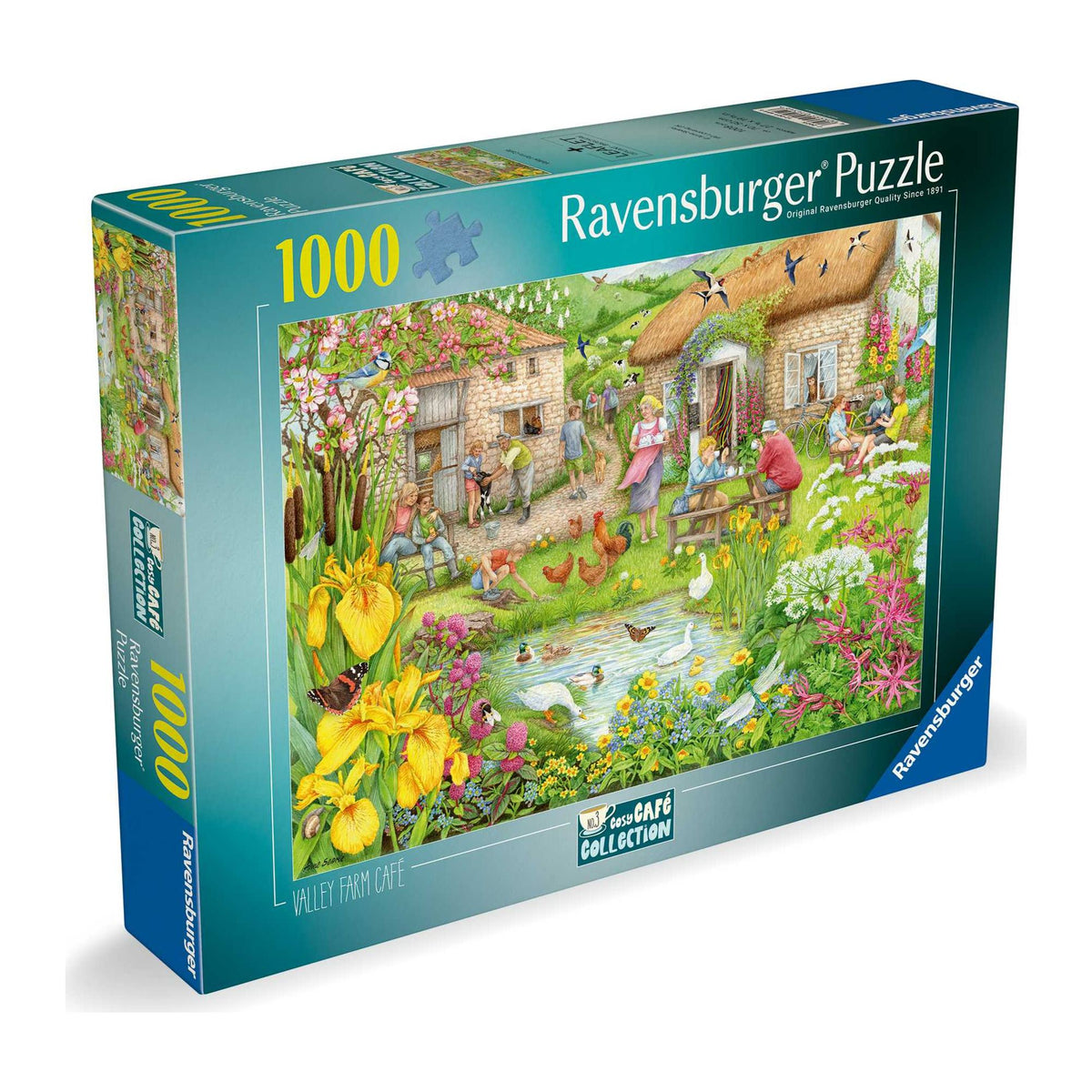Cosy Cafe No. 3: Farm Cafe 1000 piece jigsaw puzzle by Ravensburger, alternate view